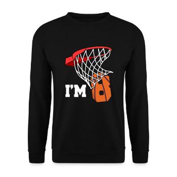Je suis 8 basketteur 8ème anniversaire basketteur - Sweat-shirt Unisexe - noir - Devant - Alina (178cm) & Michal (187cm)