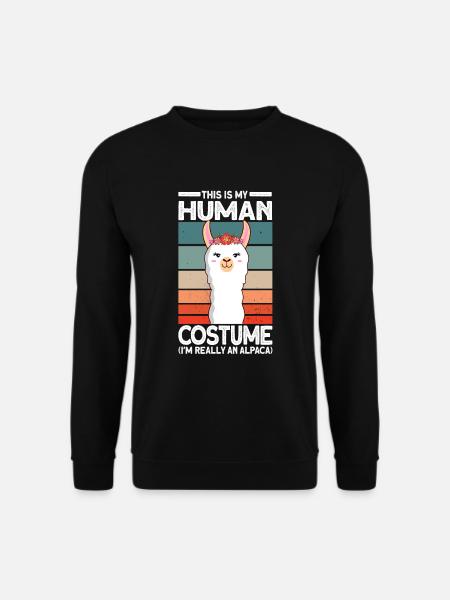alpaca Gift Alpaca Costume - Unisex Sweatshirt - black