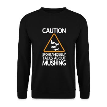 Sled Dog Racing Sled Dog Gift - Unisex Sweatshirt - black - Front - Alina (178cm) & Michal (187cm)