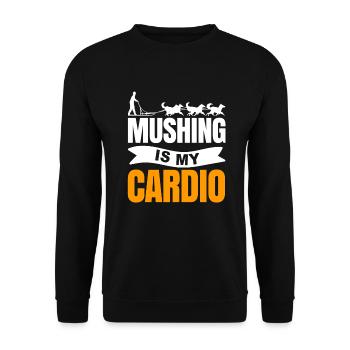 Sled Dog Racing Sled Dog Gift - Unisex Sweatshirt - black - Front - Alina (178cm) & Michal (187cm)