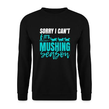 Sled Dog Racing Sled Dog Gift - Unisex Sweatshirt - black - Front - Alina (178cm) & Michal (187cm)