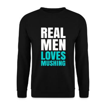 Sled Dog Racing Sled Dog Gift - Unisex Sweatshirt - black - Front - Alina (178cm) & Michal (187cm)
