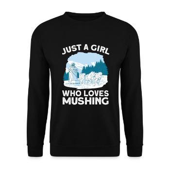 Sled Dog Racing Sled Dog Gift - Unisex Sweatshirt - black - Front - Alina (178cm) & Michal (187cm)
