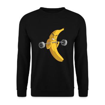 Fitnessstudio Muskeln Krafttraining bodybuilding - Unisex Pullover - Schwarz - Vorne - Alina (178cm) & Michal (187cm)
