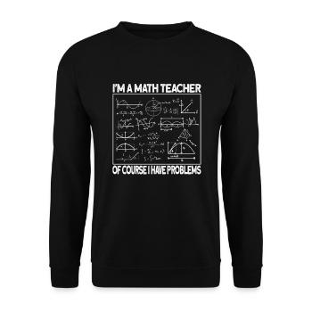 Math - Unisex Sweatshirt - black - Front - Alina (178cm) & Michal (187cm)