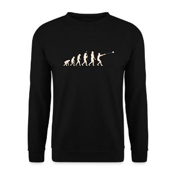 Evolution Of Hammer Throwing - Unisex Sweatshirt - black - Front - Alina (178cm) & Michal (187cm)