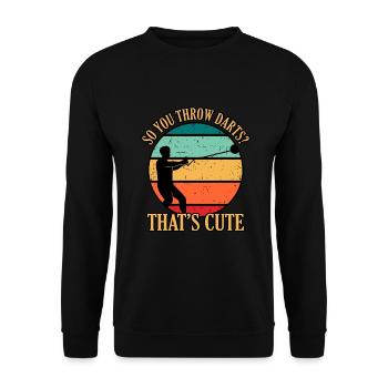 Funny throwing hammers - Unisex Sweatshirt - black - Front - Alina (178cm) & Michal (187cm)