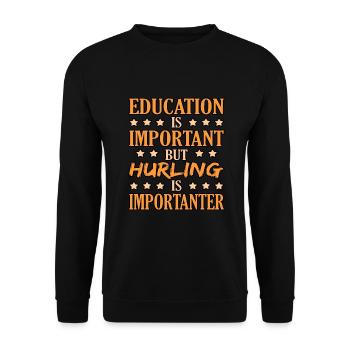 Hurling ausbildung - Unisex Pullover - Schwarz - Vorne - Alina (178cm) & Michal (187cm)