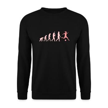 Football girl heartbeat - Unisex Sweatshirt - black - Front - Alina (178cm) & Michal (187cm)