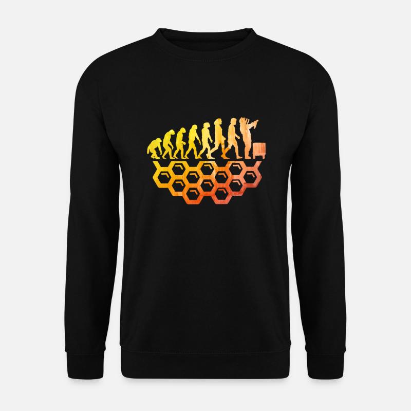 beekeeper evolution honey bee beekeeping beekeeper - Unisex Sweatshirt - black