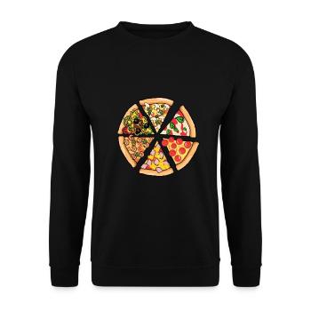 Pizza Maker Pizza Love - Unisex Sweatshirt - black - Front - Alina (178cm) & Michal (187cm)