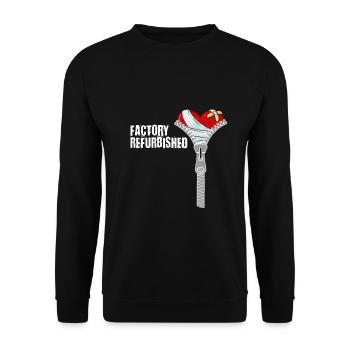 Heart Surgery Gift - Unisex Sweatshirt - black - Front - Alina (178cm) & Michal (187cm)