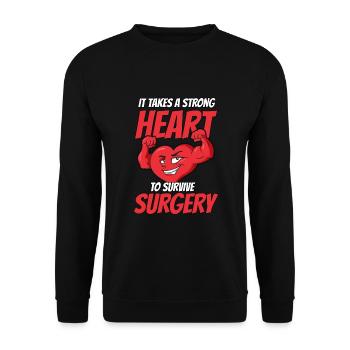 Cadeau de chirurgie cardiaque - Sweat-shirt Unisexe - noir - Devant - Alina (178cm) & Michal (187cm)