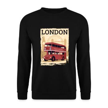 London - Unisex Pullover - Schwarz - Vorne - Alina (178cm) & Michal (187cm)