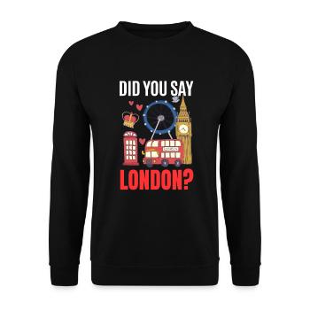 London - Unisex Pullover - Schwarz - Vorne - Alina (178cm) & Michal (187cm)