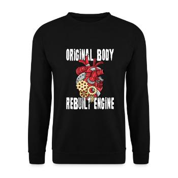 Heart Surgery Gift - Unisex Sweatshirt - black - Front - Alina (178cm) & Michal (187cm)