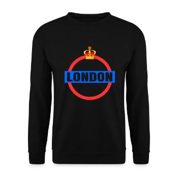 London - Unisex Pullover - Schwarz - Vorne - Alina (178cm) & Michal (187cm)