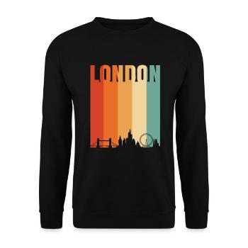 London - Unisex Pullover - Schwarz - Vorne - Alina (178cm) & Michal (187cm)