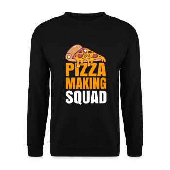 Pizza Maker Pizza Maker Pizza Love - Sweat-shirt Unisexe - noir - Devant - Alina (178cm) & Michal (187cm)