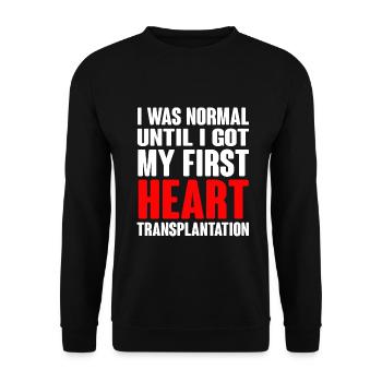 Operation Heart Gift - Unisex Sweatshirt - black - Front - Alina (178cm) & Michal (187cm)