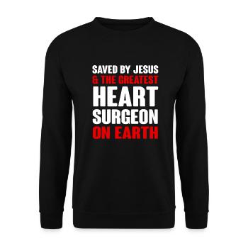 Operation Heart Gift - Unisex Sweatshirt - black - Front - Alina (178cm) & Michal (187cm)
