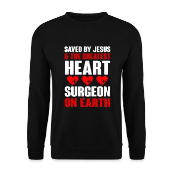 Operation Heart Gift - Unisex Sweatshirt - black - Front - Alina (178cm) & Michal (187cm)