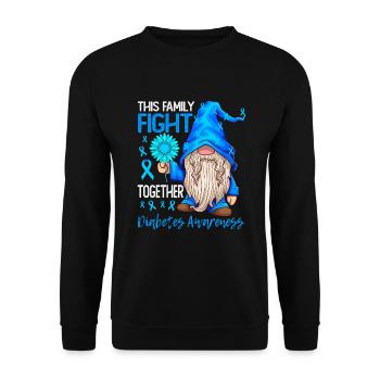 Diabetes awareness Diabetes type 1 - Unisex Sweatshirt - black - Front - Alina (178cm) & Michal (187cm)