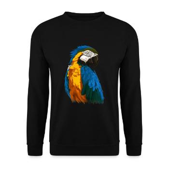 Macaw Parrot Macaw Parrots - Unisex Sweatshirt - black - Front - Alina (178cm) & Michal (187cm)