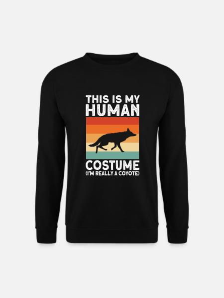 Coyote Hunting Coyote Jagen Geschenk - Unisex Pullover - Schwarz