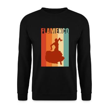 Flamenco - Unisex Sweatshirt - black - Front - Alina (178cm) & Michal (187cm)
