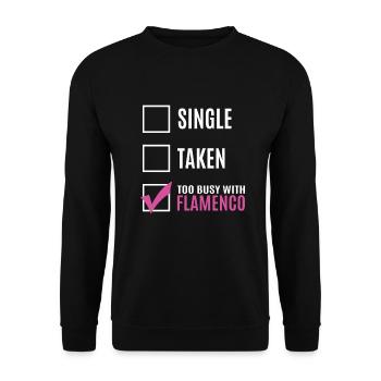 Flamenco - Unisex Sweatshirt - black - Front - Alina (178cm) & Michal (187cm)