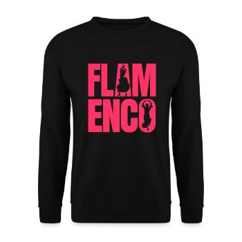 Flamenco - Unisex Sweatshirt - black - Front - Alina (178cm) & Michal (187cm)