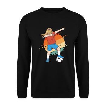 Frauenfußball - Unisex Pullover - Schwarz - Vorne - Alina (178cm) & Michal (187cm)