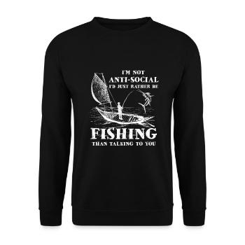 Salmon Lachs Salmondinen Fischen - Unisex Pullover - Schwarz - Vorne - Alina (178cm) & Michal (187cm)