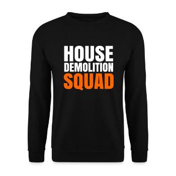 Haus Zerstörung Renovierung Geschenk - Unisex Pullover - Schwarz - Vorne - Alina (178cm) & Michal (187cm)