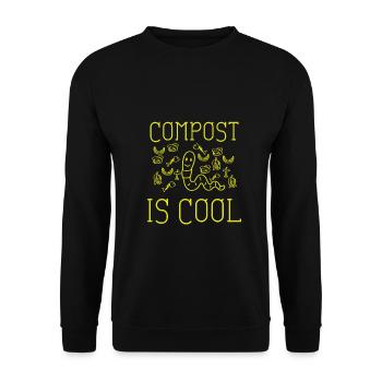 Compost Worms Gift - Unisex Sweatshirt - black - Front - Alina (178cm) & Michal (187cm)
