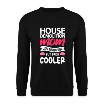 Haus Zerstörung Renovierung Geschenk - Unisex Pullover - Schwarz - Vorne - Alina (178cm) & Michal (187cm)