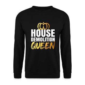 Haus Zerstörung Renovierung Geschenk - Unisex Pullover - Schwarz - Vorne - Alina (178cm) & Michal (187cm)