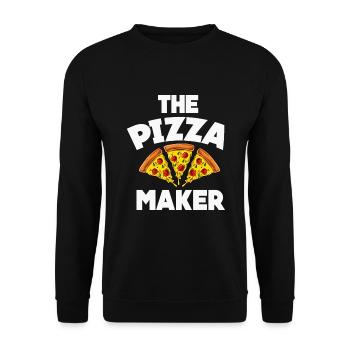 Pizza - Unisex Pullover - Schwarz - Vorne - Alina (178cm) & Michal (187cm)