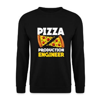Pizza - Unisex Pullover - Schwarz - Vorne - Alina (178cm) & Michal (187cm)