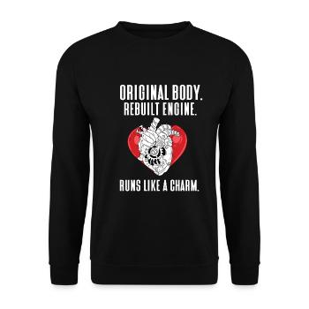 Operation Heart Gift - Unisex Sweatshirt - black - Front - Alina (178cm) & Michal (187cm)