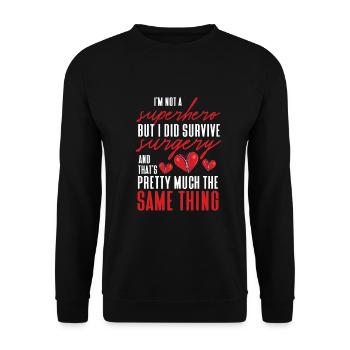 Operation Heart Gift - Unisex Sweatshirt - black - Front - Alina (178cm) & Michal (187cm)