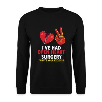 Operation Heart Gift - Unisex Sweatshirt - black - Front - Alina (178cm) & Michal (187cm)