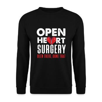 Operation Heart Gift - Unisex Sweatshirt - black - Front - Alina (178cm) & Michal (187cm)