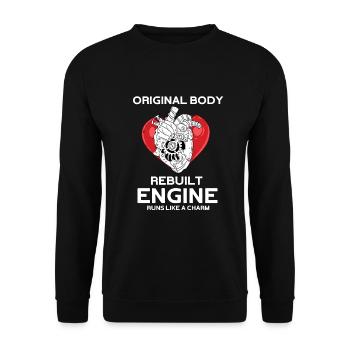 Operation Heart Gift - Unisex Sweatshirt - black - Front - Alina (178cm) & Michal (187cm)