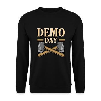 Haus Zerstörung Renovierung Geschenk - Unisex Pullover - Schwarz - Vorne - Alina (178cm) & Michal (187cm)