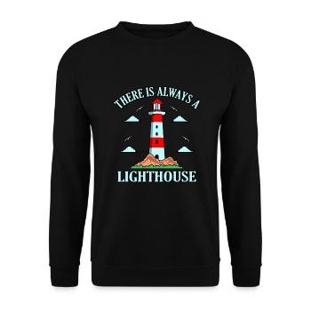 Leuchtturm - Unisex Pullover - Schwarz - Vorne - Alina (178cm) & Michal (187cm)