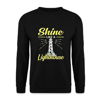 Leuchtturm - Unisex Pullover - Schwarz - Vorne - Alina (178cm) & Michal (187cm)