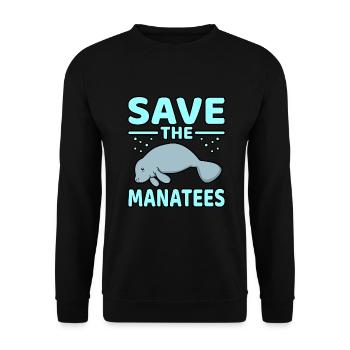 Manatee - Unisex Sweatshirt - black - Front - Alina (178cm) & Michal (187cm)