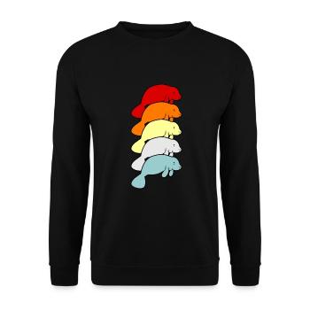 Manatee - Unisex Sweatshirt - black - Front - Alina (178cm) & Michal (187cm)